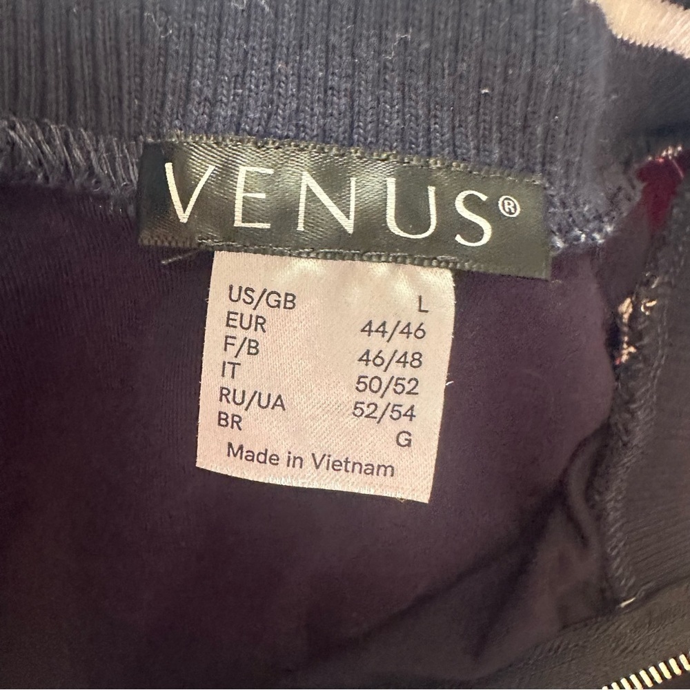Womens VENUS Red White & Blue Long Sleeve Quarter Zip Size Large Sweater Dress - Picture 6 of 10